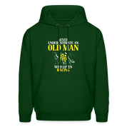 Never underestimate an old man who loves racing Unisex Hoodie - forest green