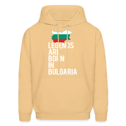 K00414    Bulgaria Hoodie - Legends are born in Bulgaria, Bulgarian Men's Hoodie - light gold 