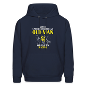 Never underestimate an old man who loves racing Unisex Hoodie - navy