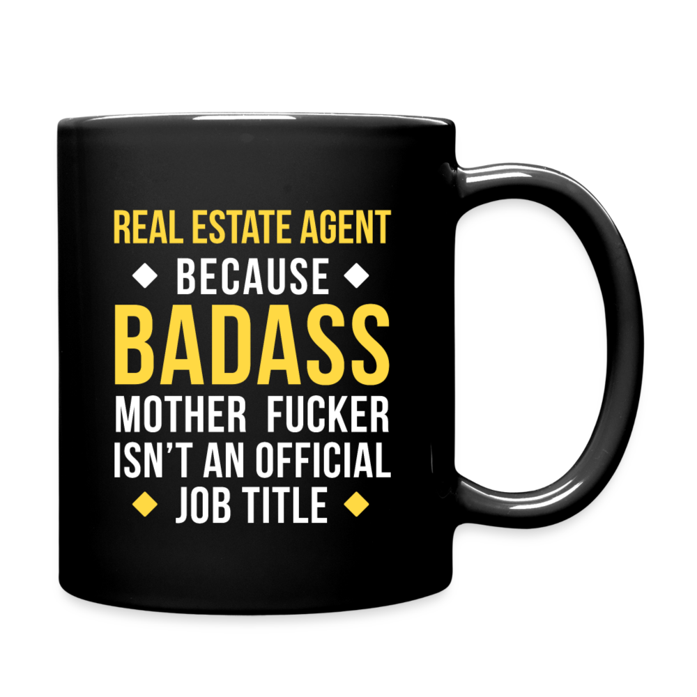 Badass Real Estate Agent Full Color Mug - black