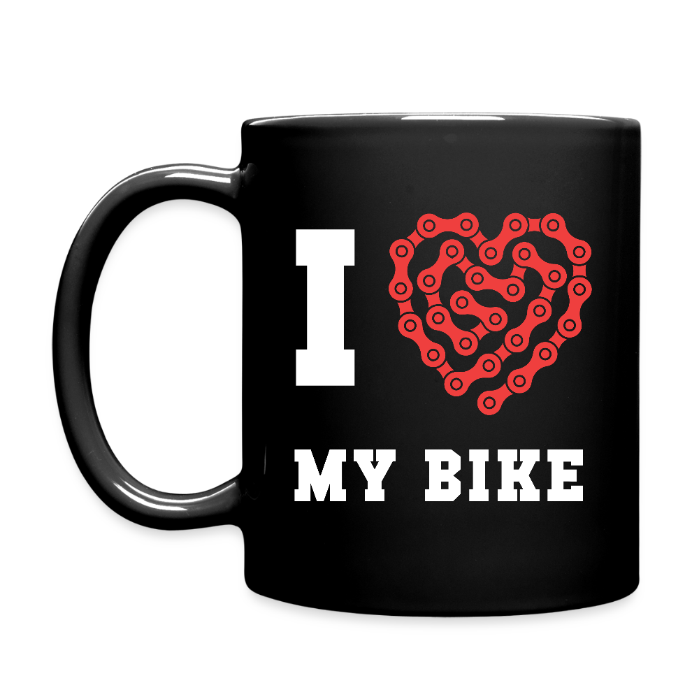 SB10482 Cycling Coffee Mug Gift - I heart my bike 11oz Black - black