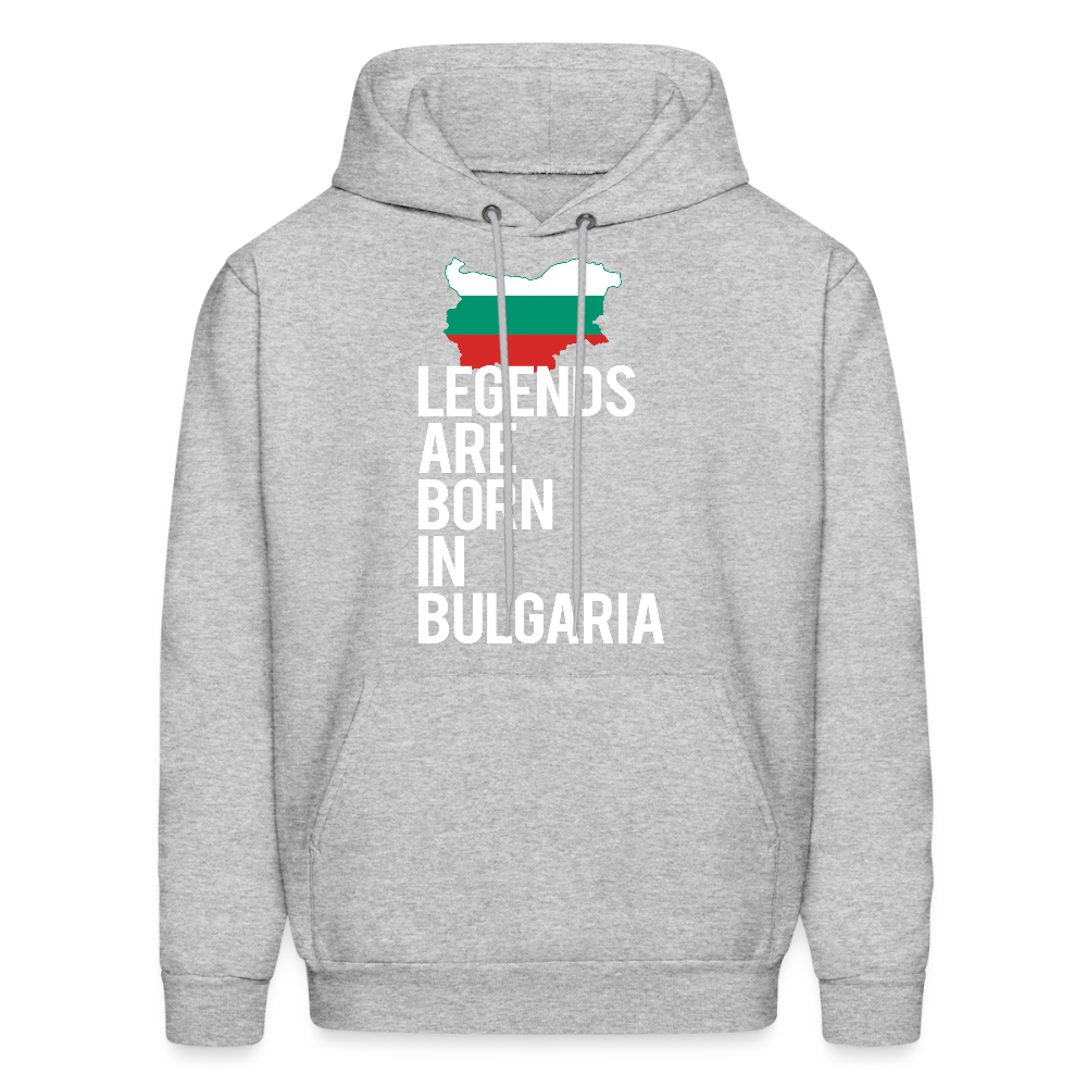 Men hoodie K00414 Bulgaria Hoodie - Legends are born in Bulgaria, Bulgarian Gift  Men's Hoodie - heather gray