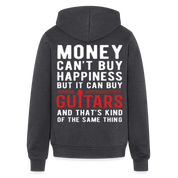S00312 Money can't buy happiness, but it can buy guitars and that's kind of the same thing Unisex Full Zip Hoodie - charcoal grey