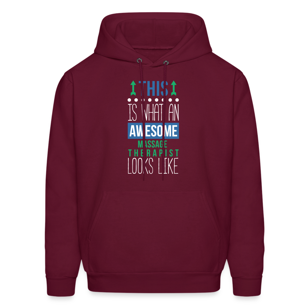 This is what an awesome Massage Therapist looks like S00079 Men's Hoodie - burgundy