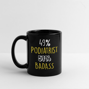 K00348 Mug for Podiatrist Gift for Podiatrist Black mug, Gift for Coffee or Tea lover, Christmas gift for coworker - black