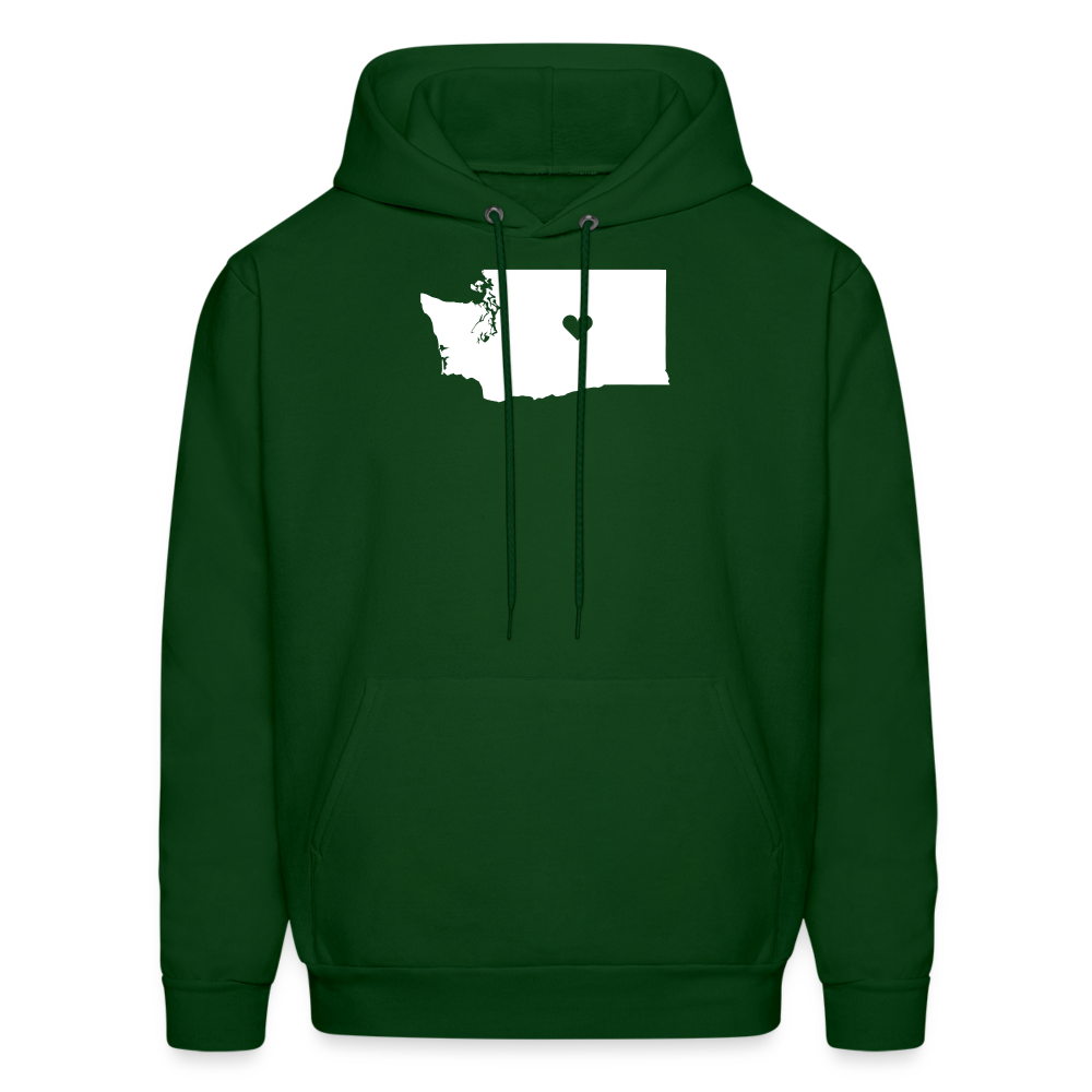 S00047 Washington -Love Men's Hoodie - forest green