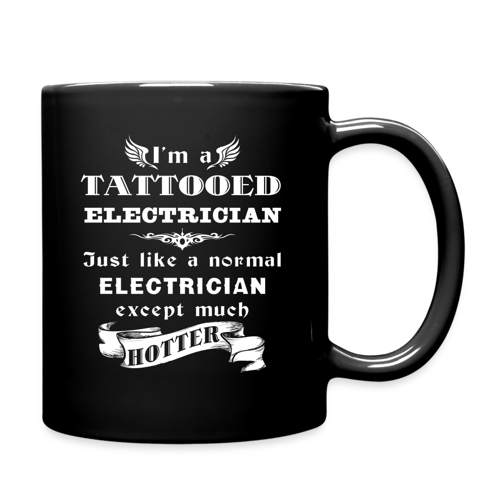 Tattooed Electrician Full Color Mug - black