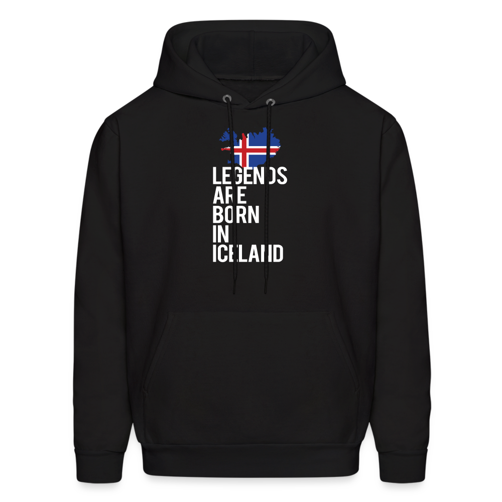 Legends are born in Iceland Men's Hoodie - black