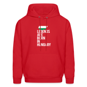 Legends are born in Hungary Men's Hoodie - red