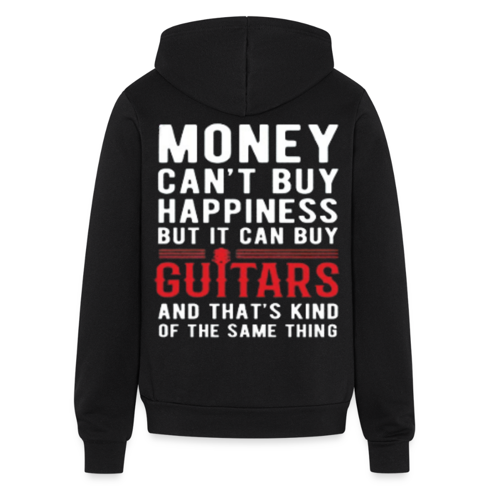 S00312 Money can't buy happiness, but it can buy guitars and that's kind of the same thing Unisex Full Zip Hoodie - black