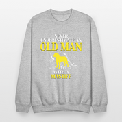 K00700   Never underestimate an old man with a Mastiff, Father's Day Gift Crewneck Black - heather gray