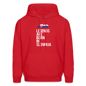 Legends are born in Slovakia Unisex Hoodie - red