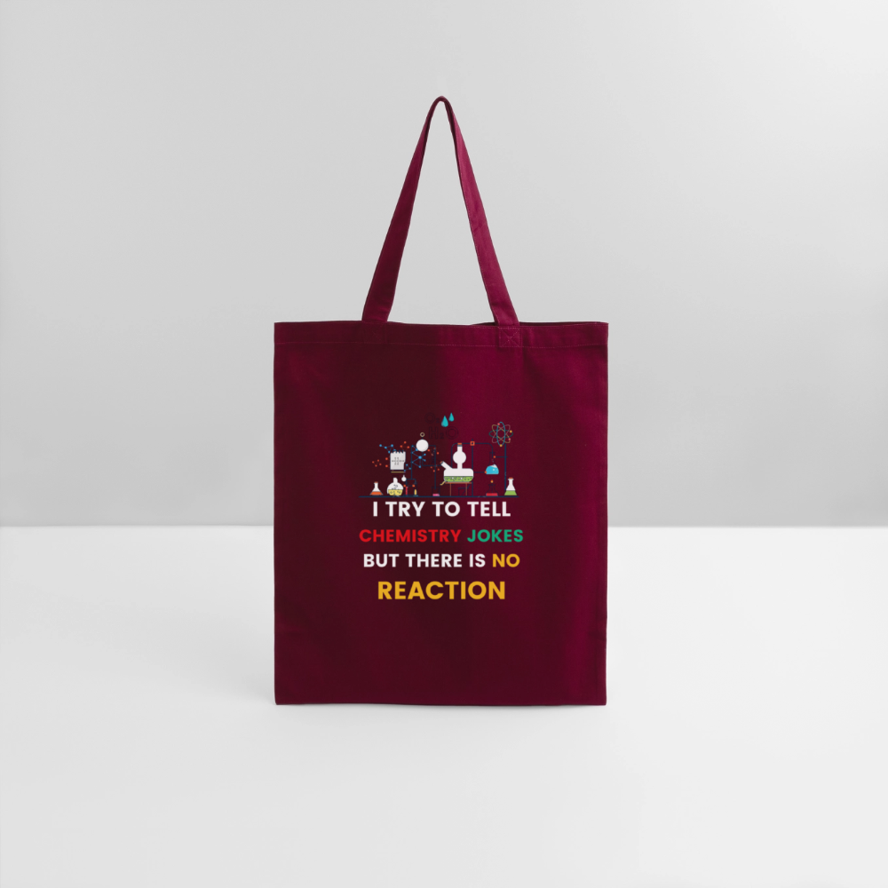Chemistry jokes tote bag new design 2025 - burgundy