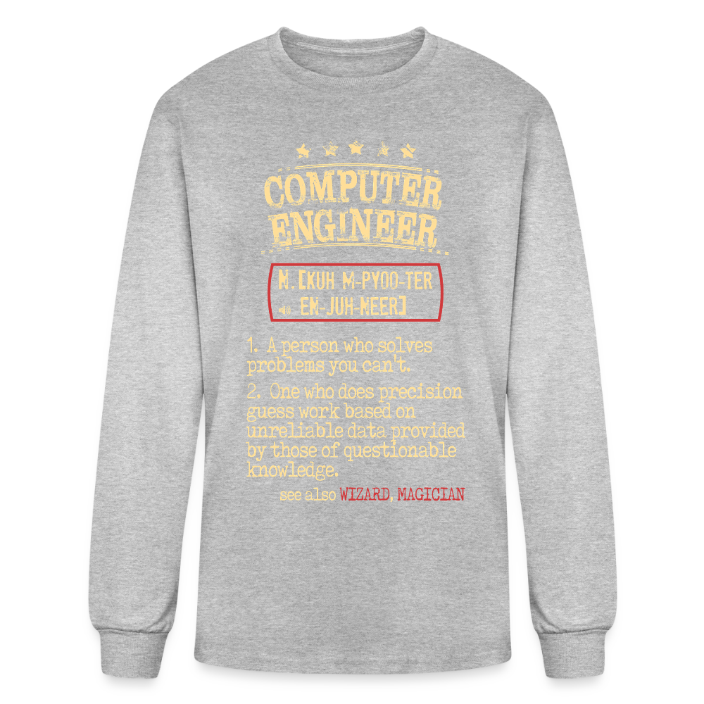 K00800 Computer Engineer crewneck - Computer Engineer see also WIZARD, MAGICIAN, - heather gray