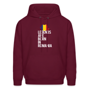 Legends are born in Romania Men's Hoodie - burgundy
