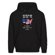 Patriot History began July 4th, 1776, everything before that was a mistake  S00055 Men's Hoodie - black