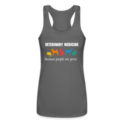S00747 Tank Top Veterinary medicine Women’s Performance Racerback Tank Top - charcoal
