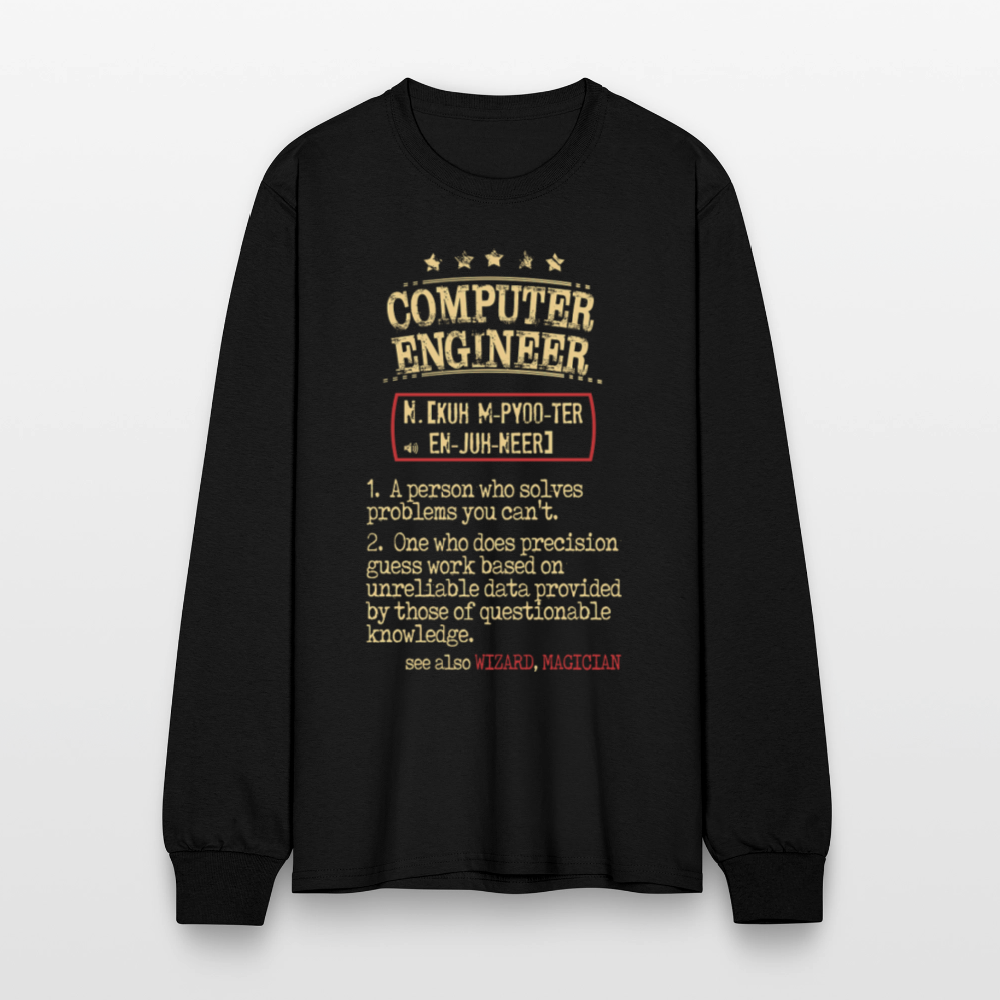 K00800 Computer Engineer crewneck - Computer Engineer see also WIZARD, MAGICIAN, - black