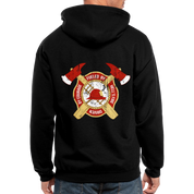 S00588 Fueled by hell's fire, driven by courage Unisex Zip Hoodie Firefighter Gift - black