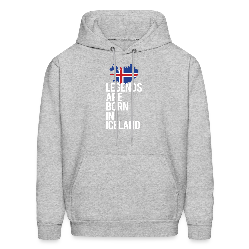 Iceland Hoodie - Legends are born in Iceland, Icelandic Gift K00465 - heather gray