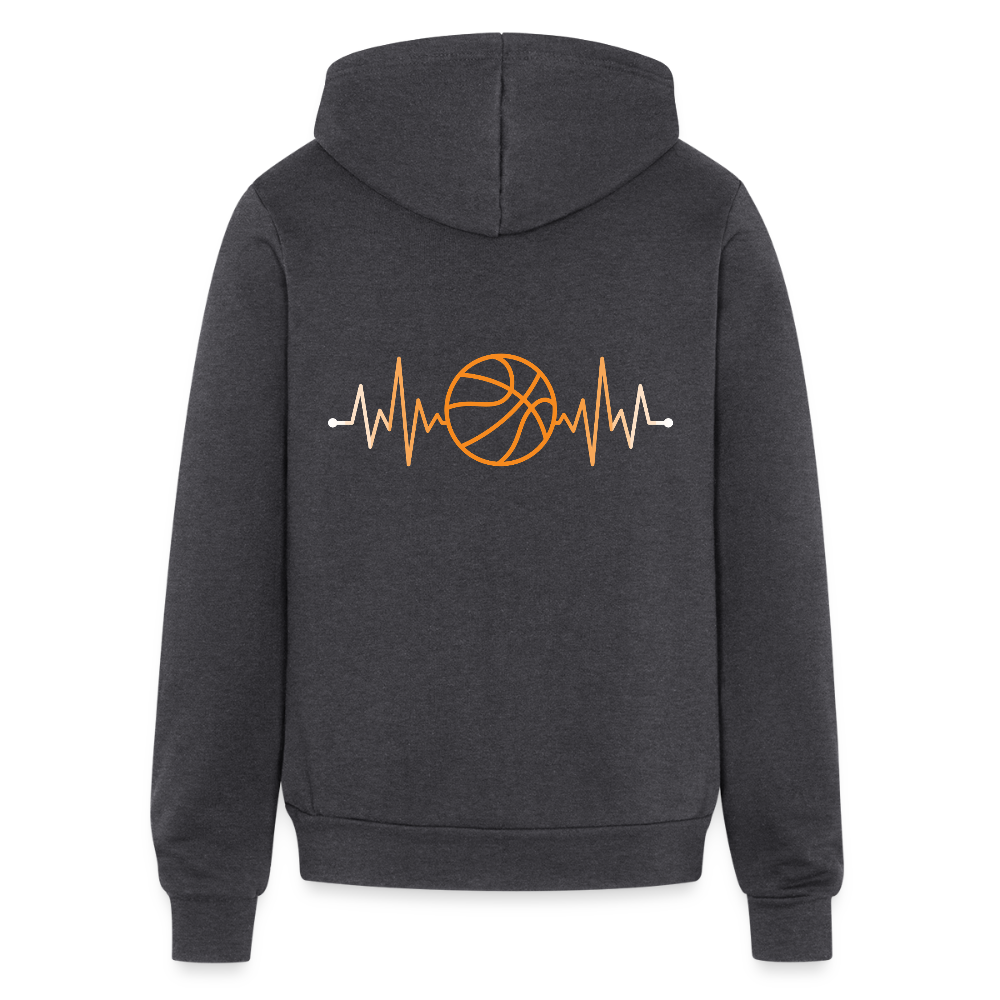 Basketball Unisex Zip Hoodie S00174 - charcoal grey