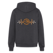 Basketball Unisex Zip Hoodie S00174 - charcoal grey