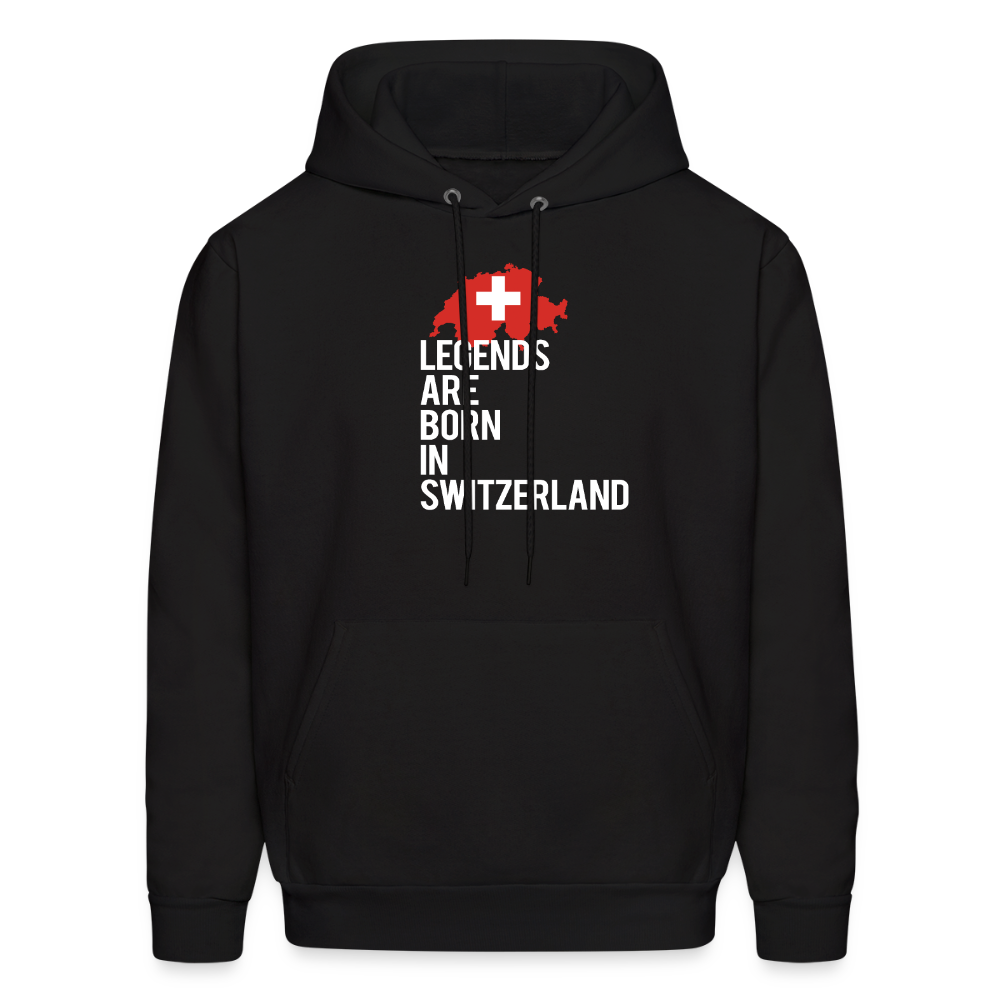 Legends are born in Switzerland Unisex Hoodie - black