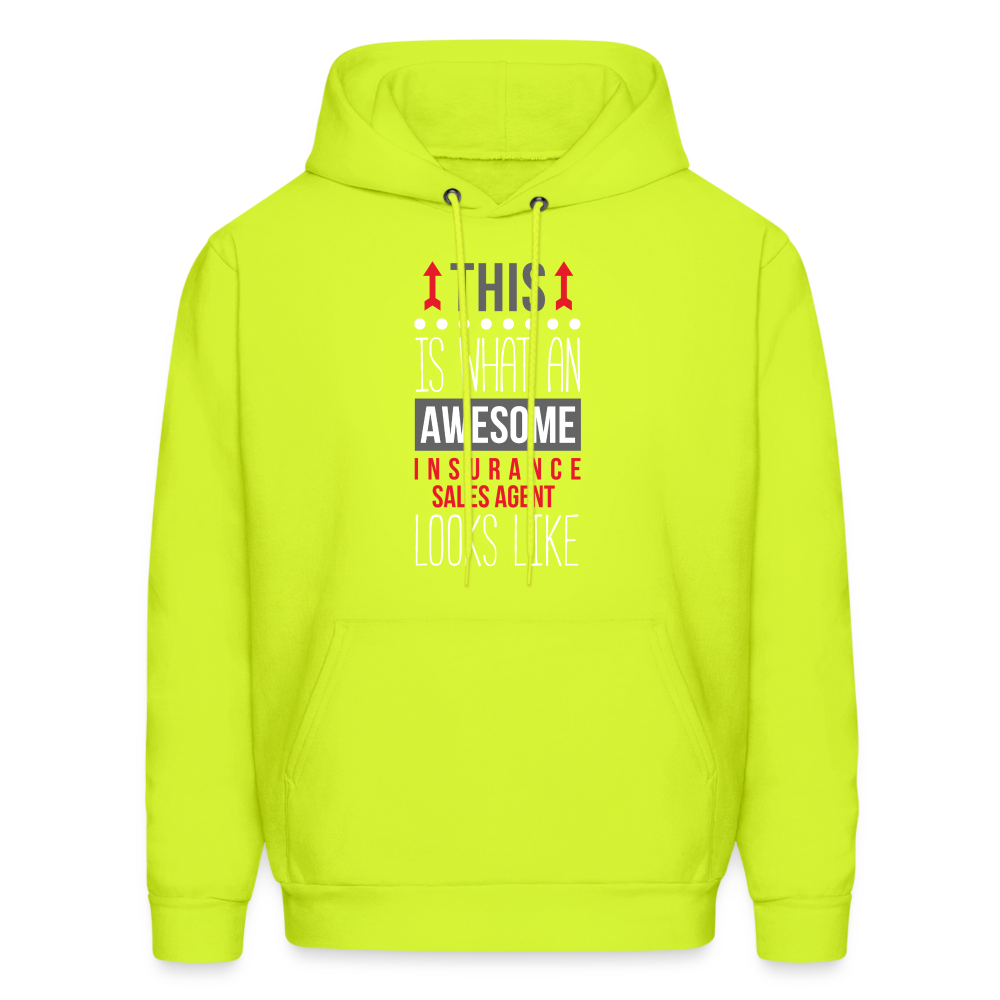 This is what an awesome Insurance Sales Agent looks like S00091 Men's Hoodie - safety green