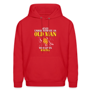 Never underestimate an old man who loves racing Unisex Hoodie - red