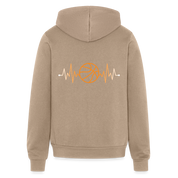 Basketball Unisex Zip Hoodie S00174 - tan