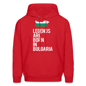 K00414    Bulgaria Hoodie - Legends are born in Bulgaria, Bulgarian Men's Hoodie - red