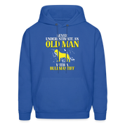 Never underestimate an old man with a Bullmastiff Unisex Hoodie - royal blue