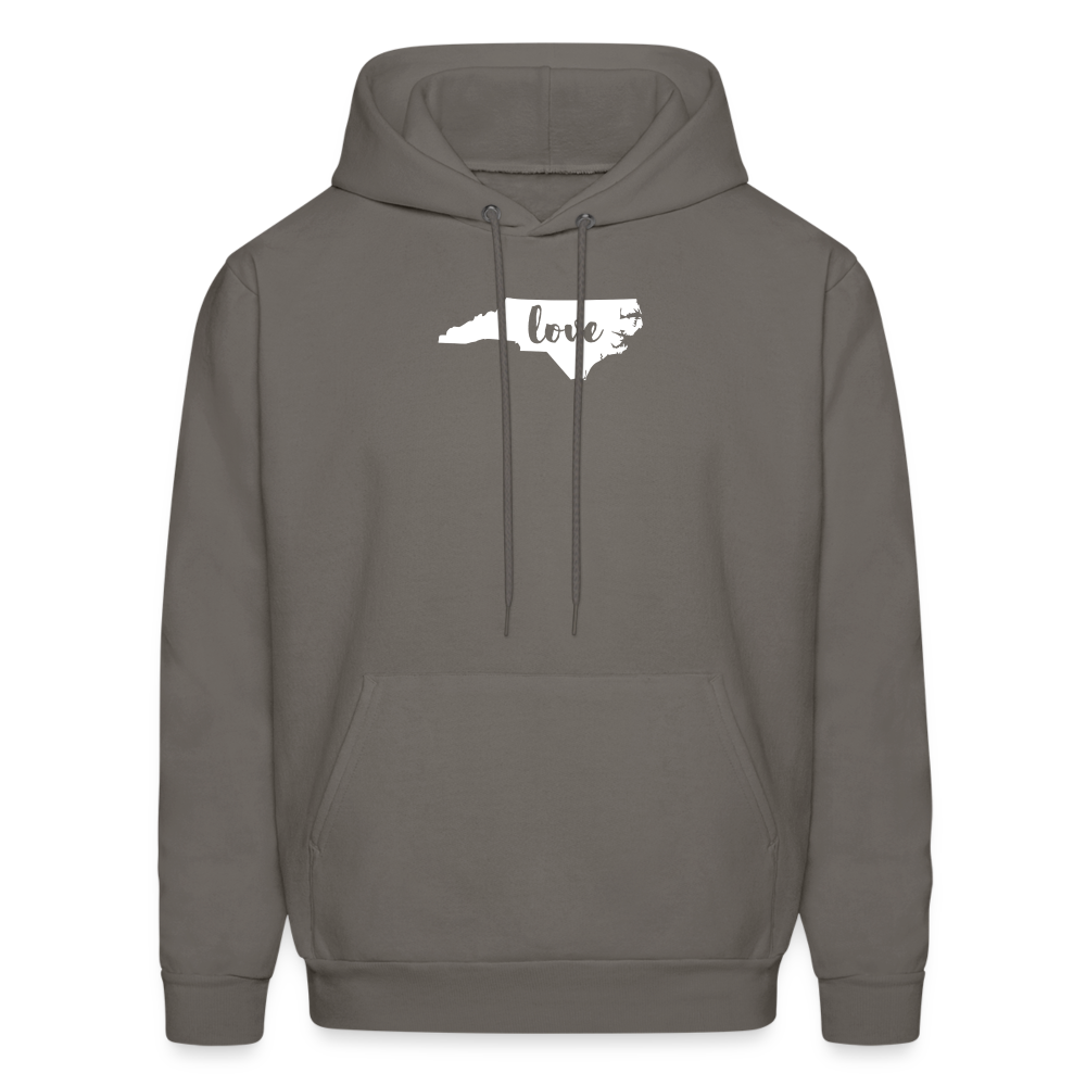 S00033 North Carolina- Love Men's Hoodie - asphalt gray