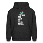 Legends are born in South Africa Unisex Hoodie - charcoal grey