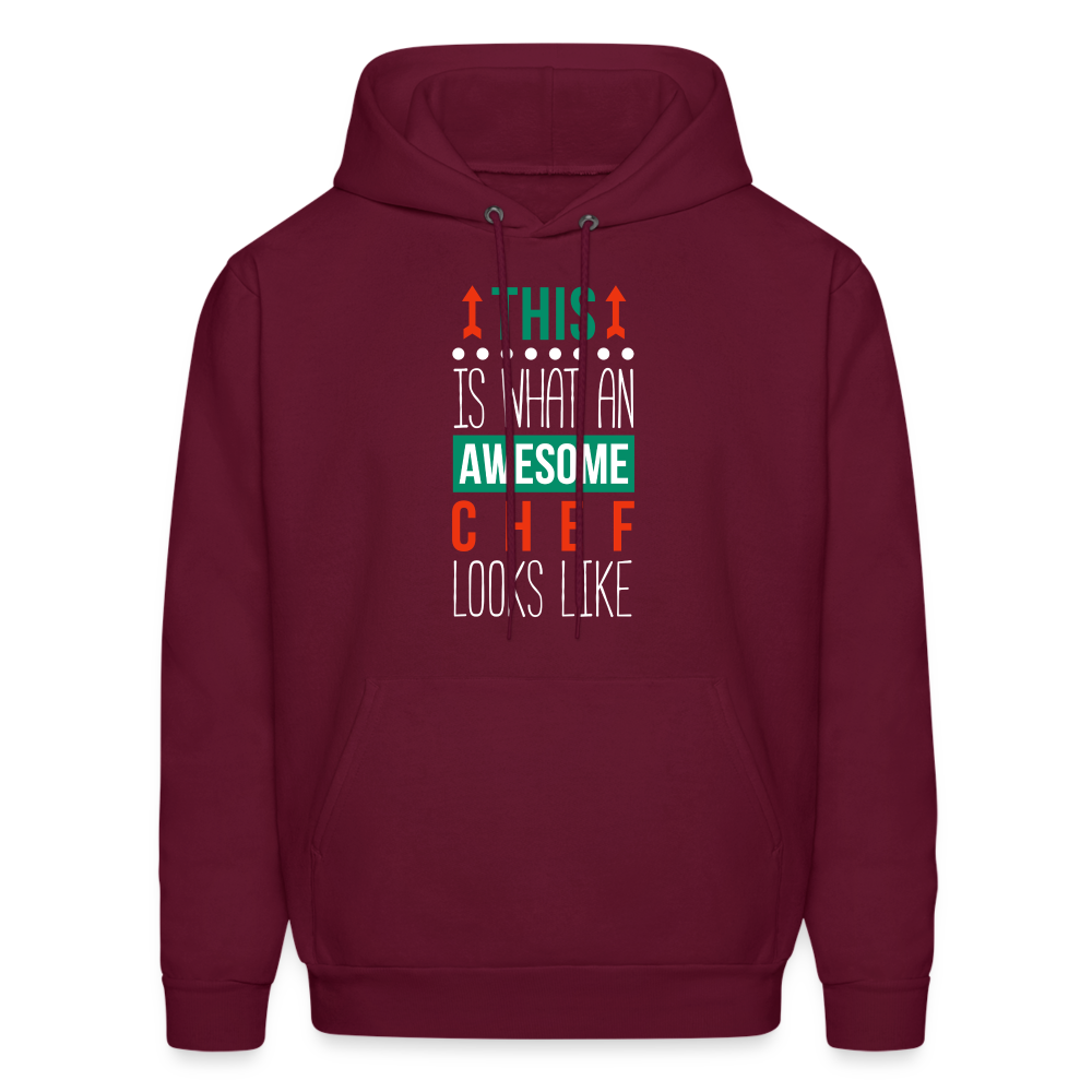 This is what an awesome Chef looks like S00097 Men's Hoodie - burgundy