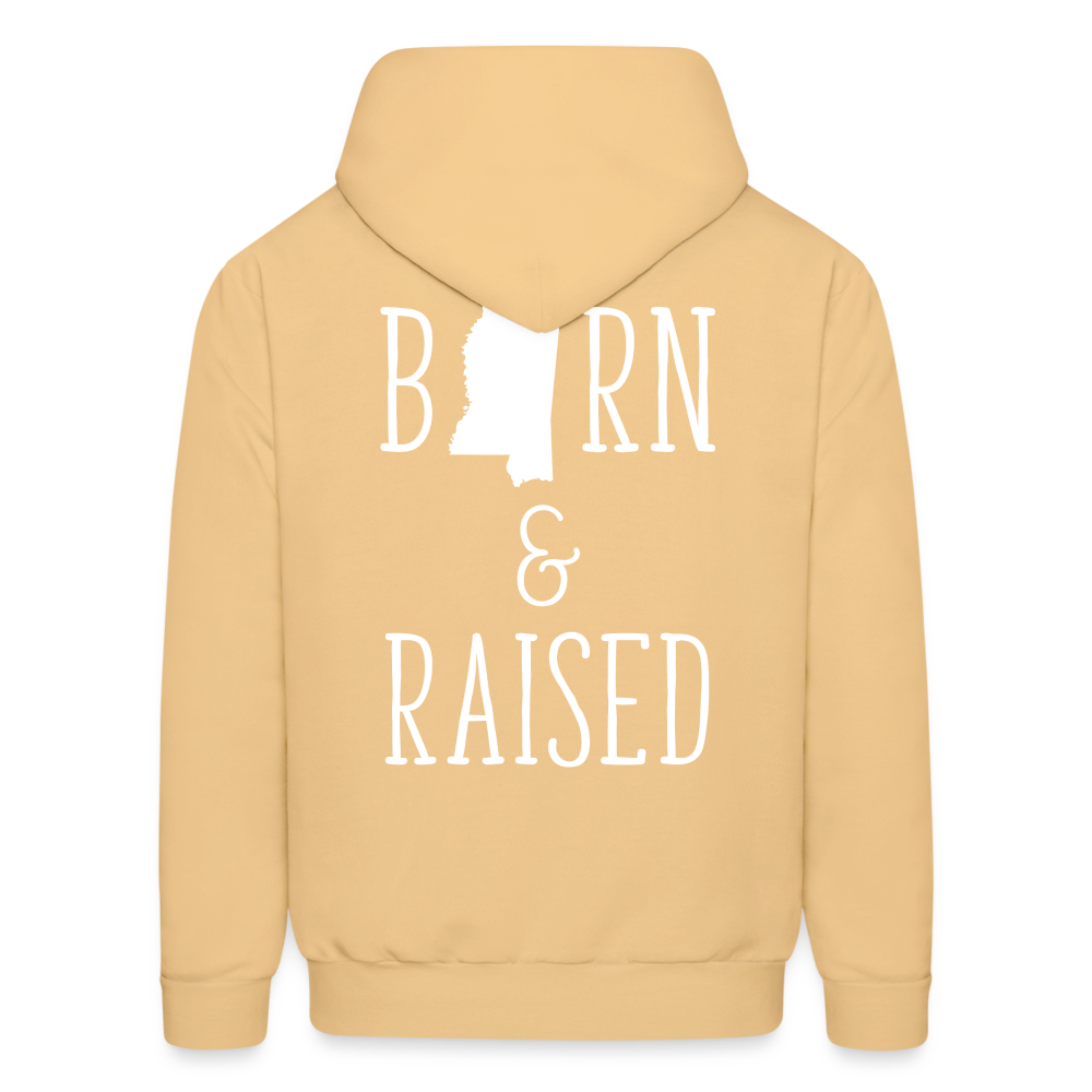 S00024 Mississippi Born & raised  Men's Hoodie - light gold 