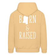 S00024 Mississippi Born & raised  Men's Hoodie - light gold 