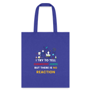 Chemistry jokes tote bag new design 2025 - royal blue