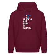 Legends are born in Iceland Men's Hoodie - burgundy
