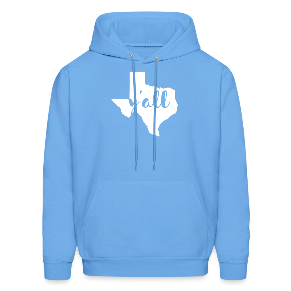 S00043 Texas -Y'all  Men's Hoodie - carolina blue