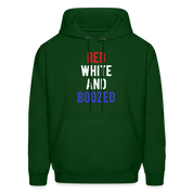 Patriot Red white and boozed  S00051 Men's Hoodie - forest green