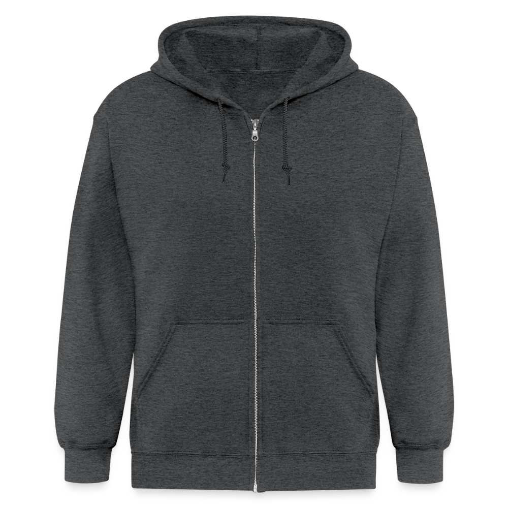 S00372  American Grown with irish roots Unisex Zip Hoodie Irish Roots Men's Zip Hoodie - deep heather