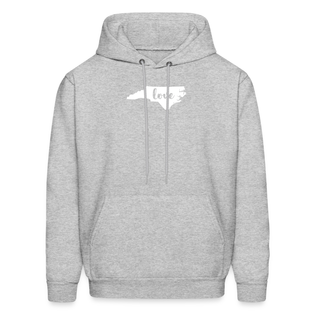 S00033 North Carolina- Love Men's Hoodie - heather gray