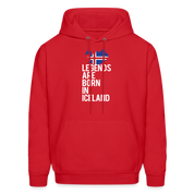 Legends are born in Iceland Men's Hoodie - red