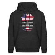 S00375  Puerto Rican Roots Hoodie - American Grown with puerto rican roots Men's Hoodie - charcoal grey
