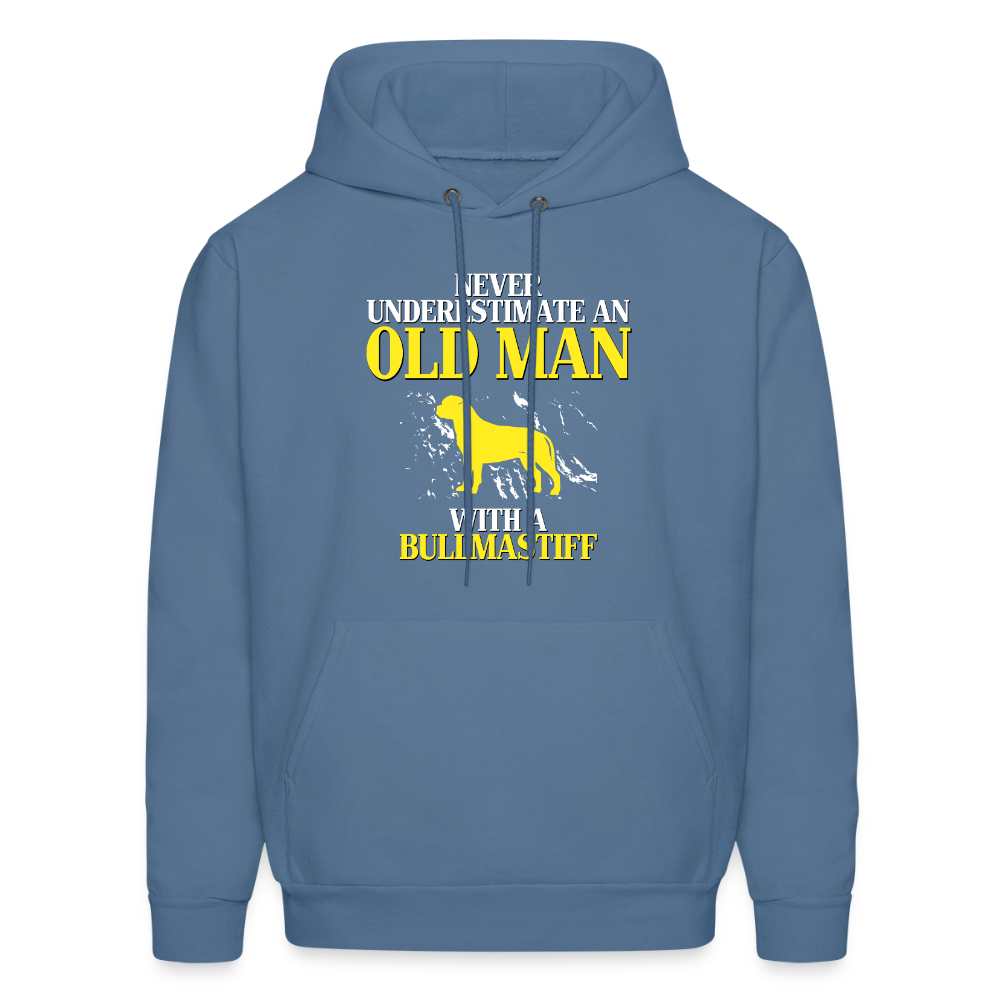 Never underestimate an old man with a Bullmastiff Unisex Hoodie - denim blue