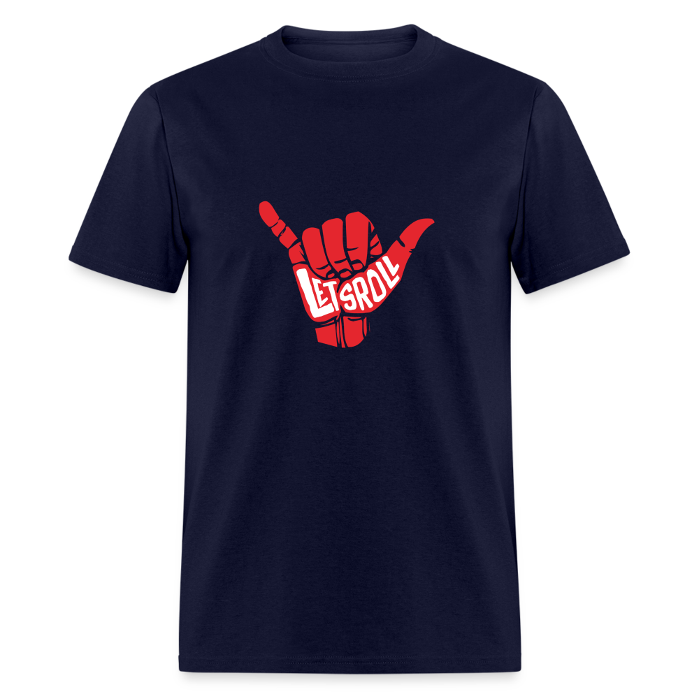 S00347 BJJ Let's roll Gift, Woman's tee, Unisex T-shirt, V-neck, Summer ApparelUnisex Classic T-Shirt - navy