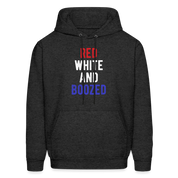 Patriot Red white and boozed  S00051 Men's Hoodie - charcoal grey