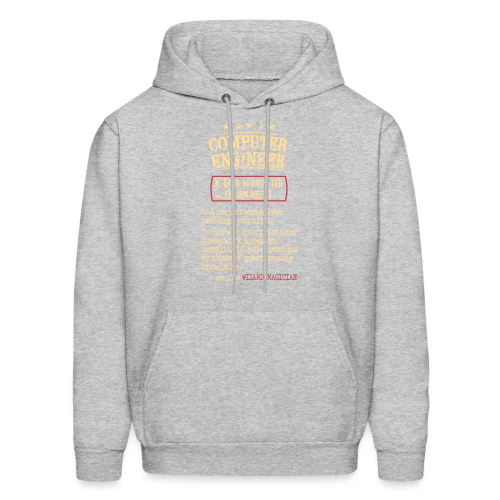 K00800   Computer Engineer Hoodie - Computer Engineer see also WIZARD, MAGICIAN, Computer Engineer Gift - heather gray