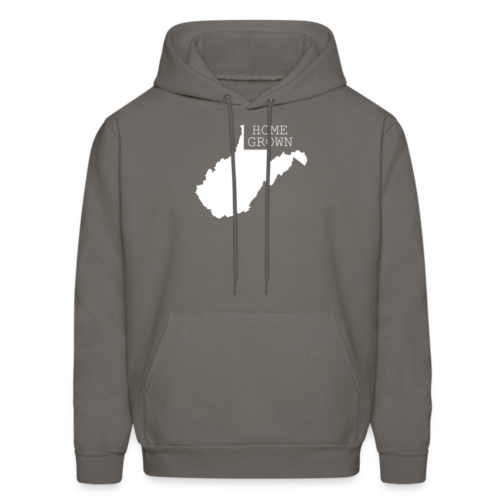S00048 West Virginia- Home grown Men's Hoodie - asphalt gray